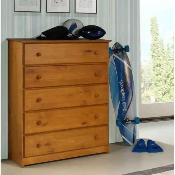 Innovations 5-Drawer Chest Five Drawer Chest - Pecan IMAGE 1