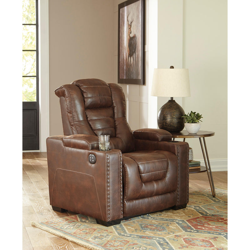 Signature Design by Ashley Owner's Box Power Leather Look Recliner 2450513 IMAGE 9
