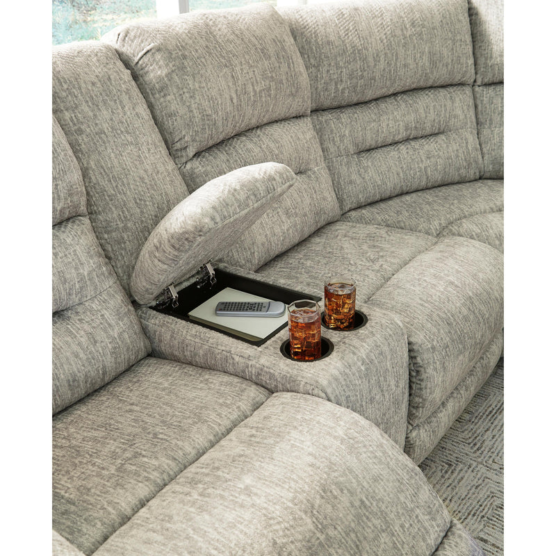 Signature Design by Ashley Family Den Power Reclining Fabric 3 pc Sectional 5180201/5180277/5180275 IMAGE 5