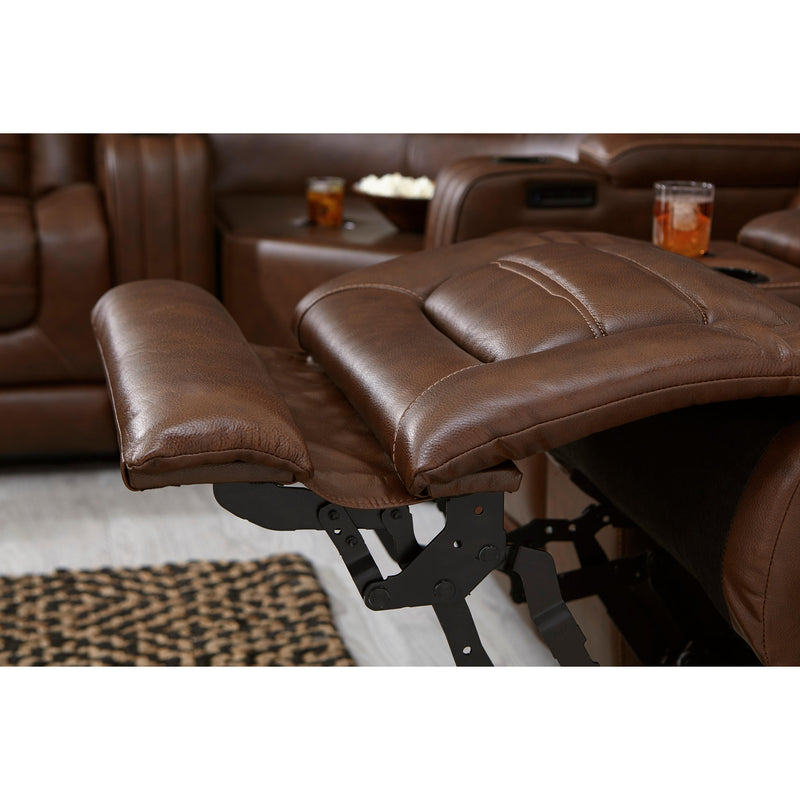 Signature Design by Ashley Backtrack Power Reclining Leather Match Loveseat U2800418 IMAGE 11