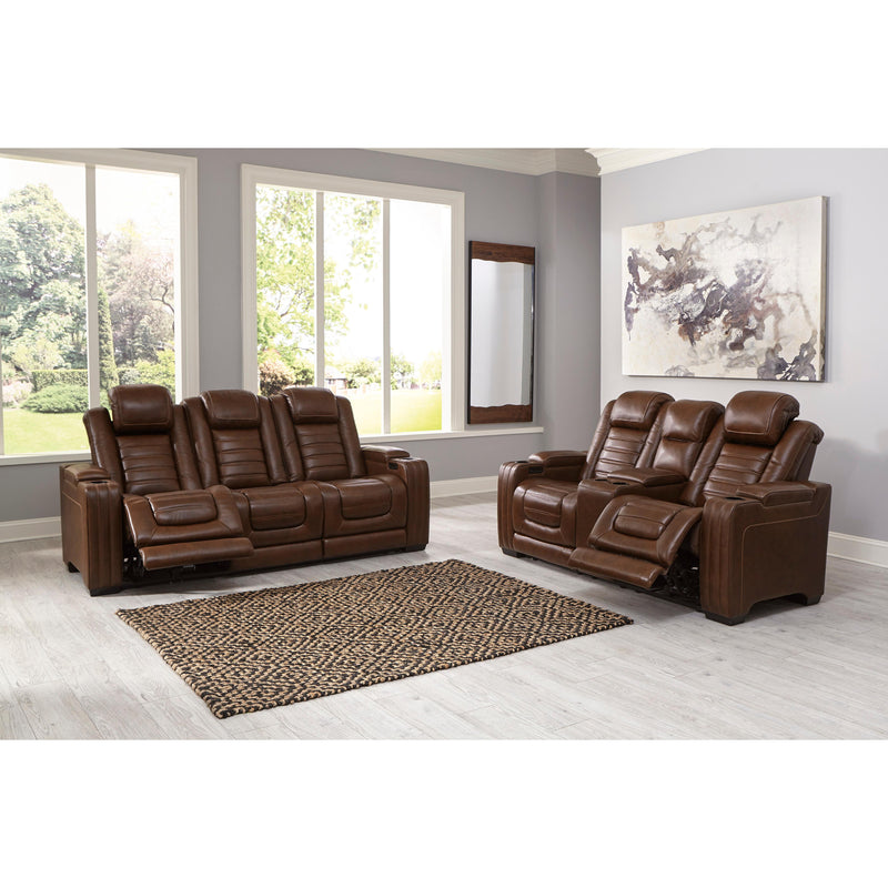 Signature Design by Ashley Backtrack Power Reclining Leather Match Loveseat U2800418 IMAGE 13