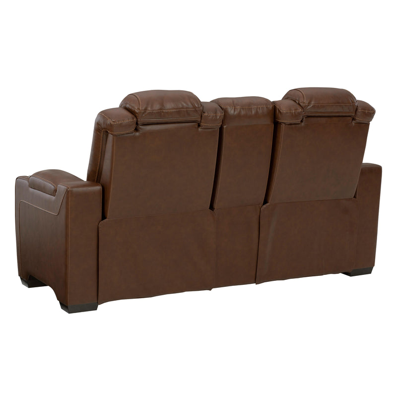 Signature Design by Ashley Backtrack Power Reclining Leather Match Loveseat U2800418 IMAGE 6