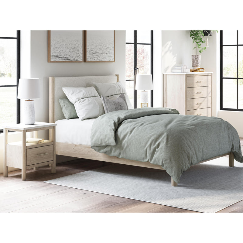 Signature Design by Ashley Cadmori Queen Upholstered Panel Bed B2615-57/B2615-54/B100-13 IMAGE 7