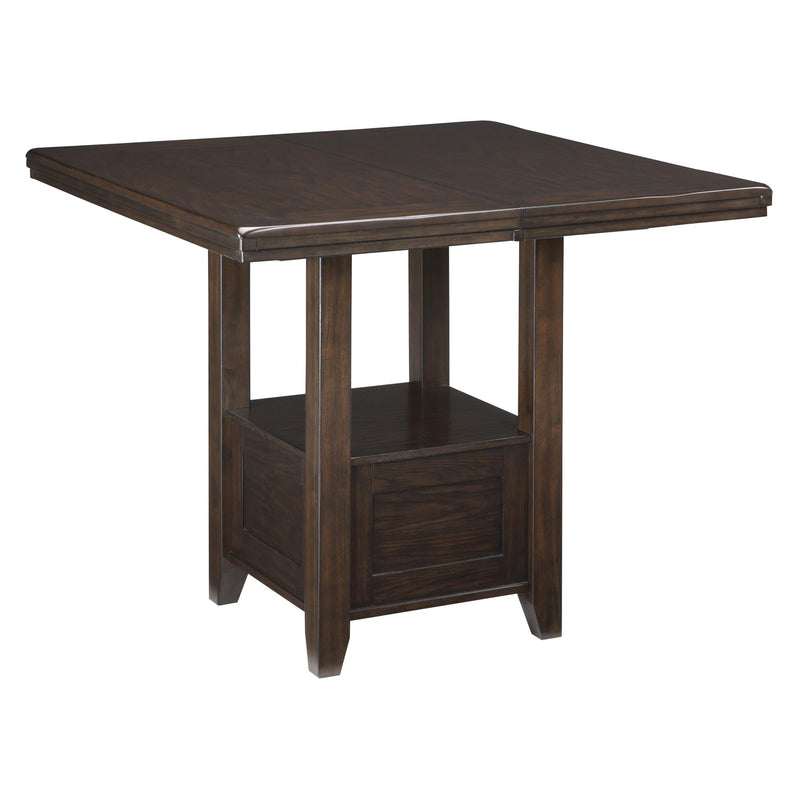Signature Design by Ashley Haddigan Counter Height Dining Table with Pedestal Base D596-42 IMAGE 2
