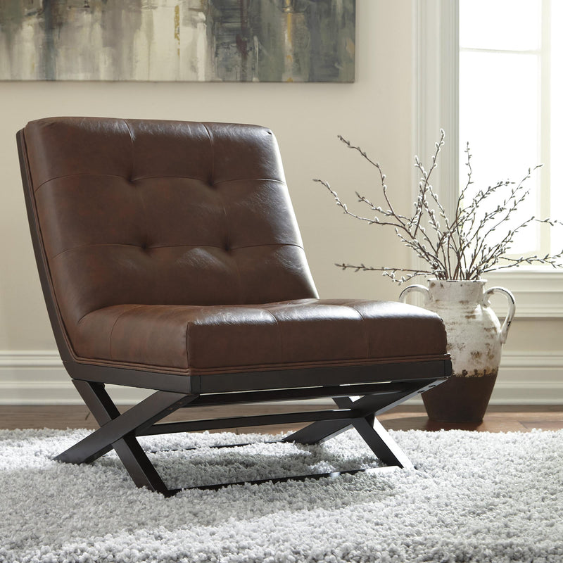 Signature Design by Ashley Sidewinder Stationary Leather Look Accent Chair A3000031 IMAGE 2