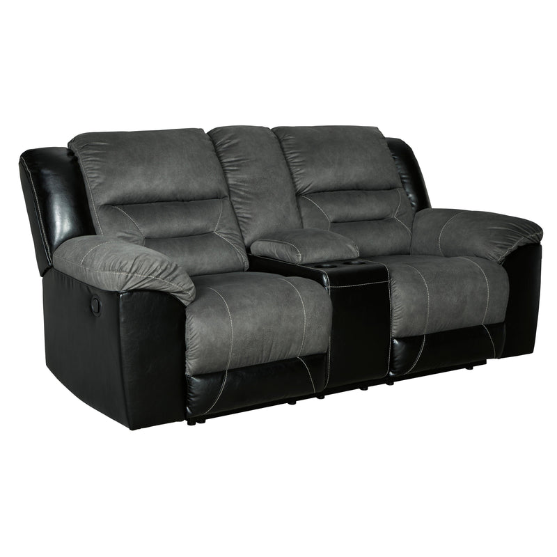 Signature Design by Ashley Earhart Reclining Fabric and Leather Look Loveseat 2910294 IMAGE 2