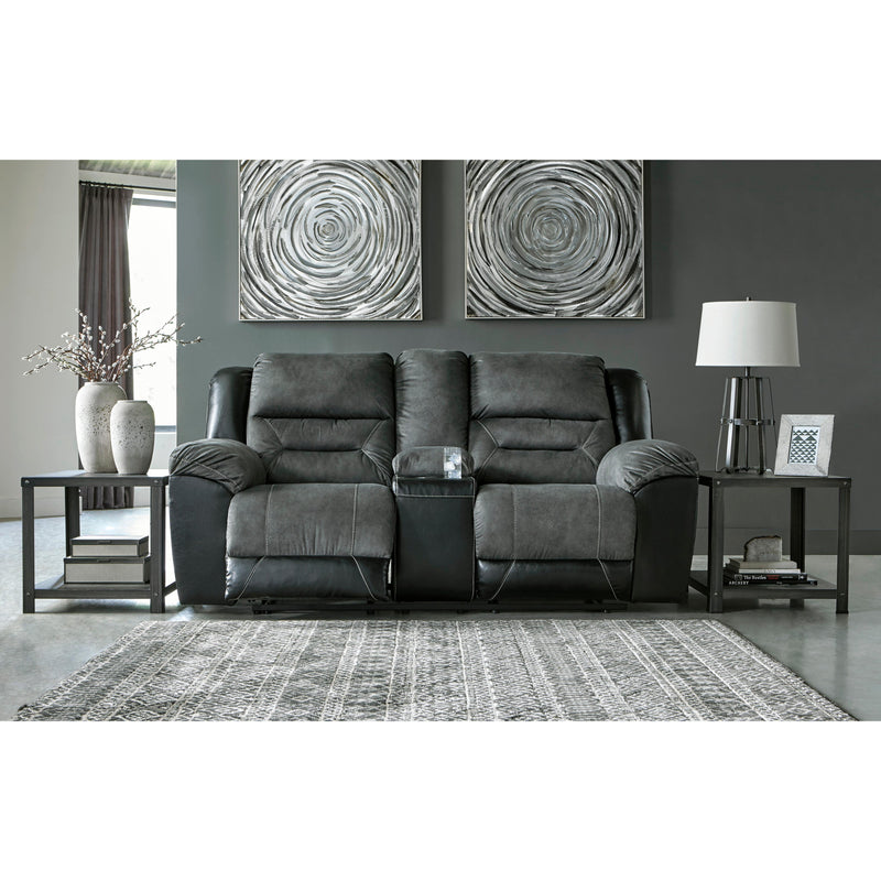 Signature Design by Ashley Earhart Reclining Fabric and Leather Look Loveseat 2910294 IMAGE 6