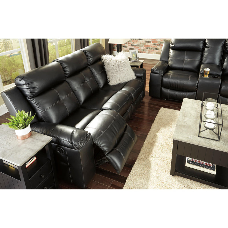 Signature Design by Ashley Kempten Reclining Leather Look Sofa 8210588 IMAGE 12