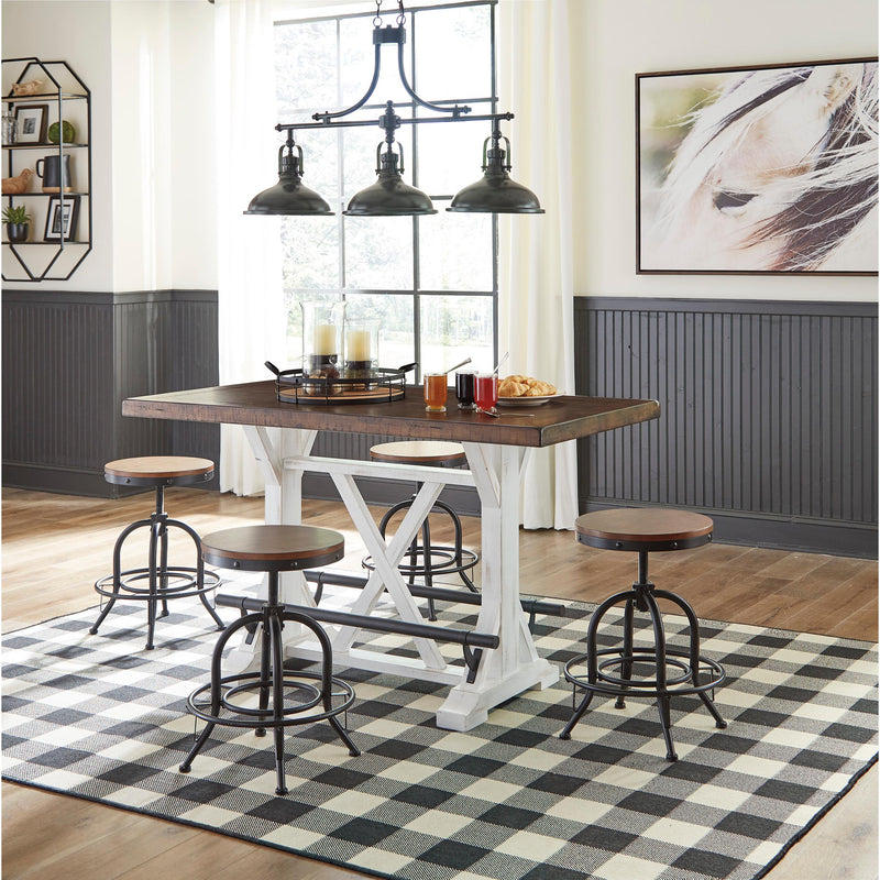 Signature Design by Ashley Valebeck Counter Height Dining Table with Trestle Base D546-13 IMAGE 4