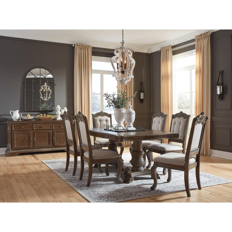 Signature Design by Ashley Charmond Dining Table with Pedestal Base D803-55T/D803-55B IMAGE 12