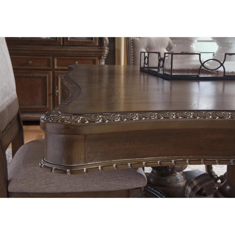 Signature Design by Ashley Charmond Dining Table with Pedestal Base D803-55T/D803-55B IMAGE 4