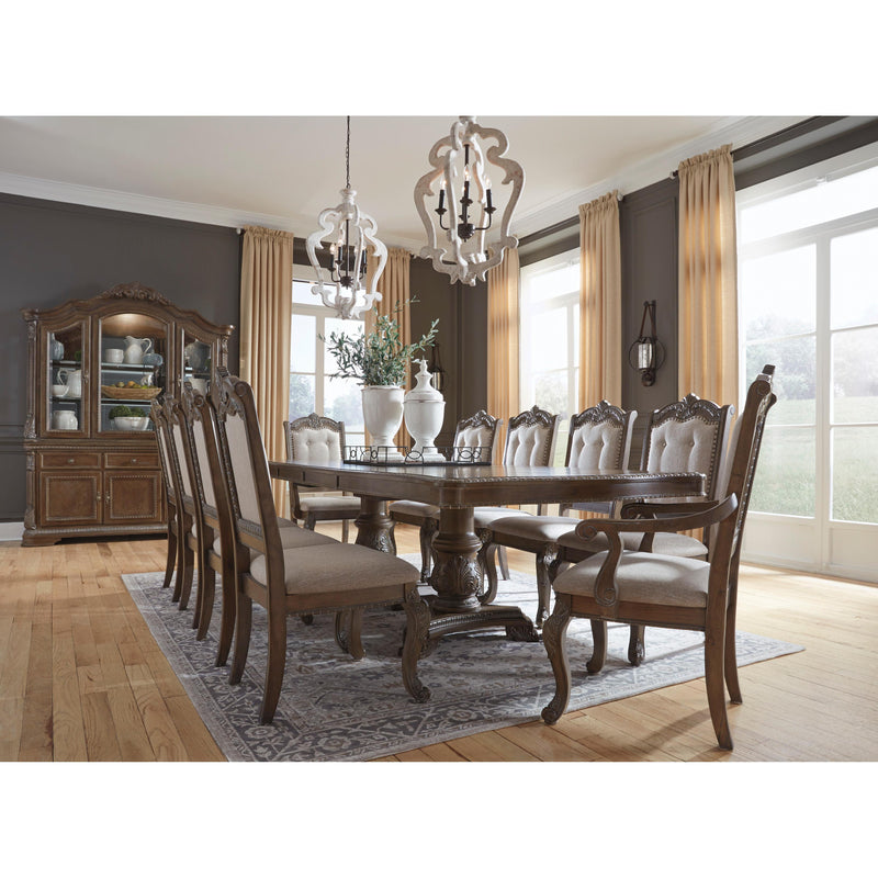 Signature Design by Ashley Charmond Dining Table with Pedestal Base D803-55T/D803-55B IMAGE 5