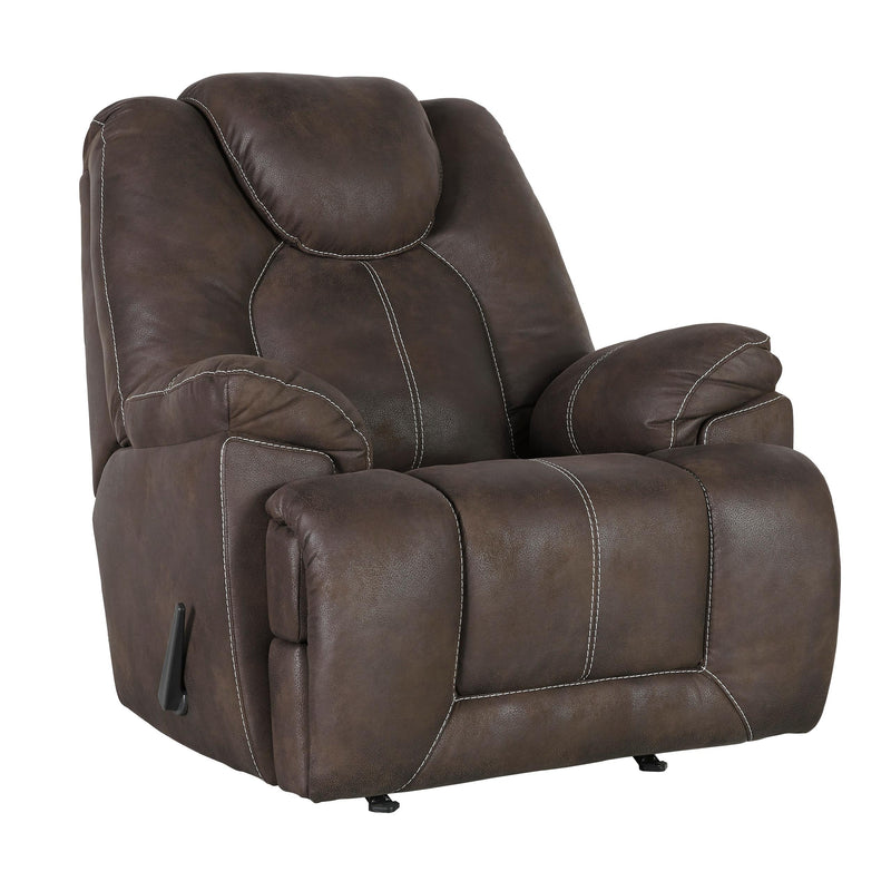Signature Design by Ashley Warrior Fortress Rocker Leather Look Recliner 4670125 IMAGE 1