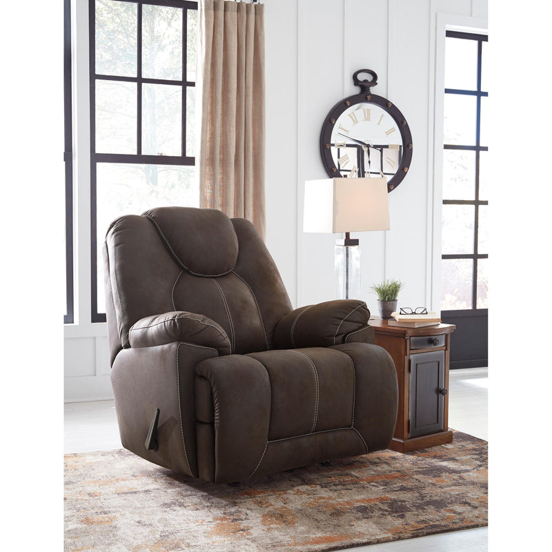 Signature Design by Ashley Warrior Fortress Rocker Leather Look Recliner 4670125 IMAGE 4