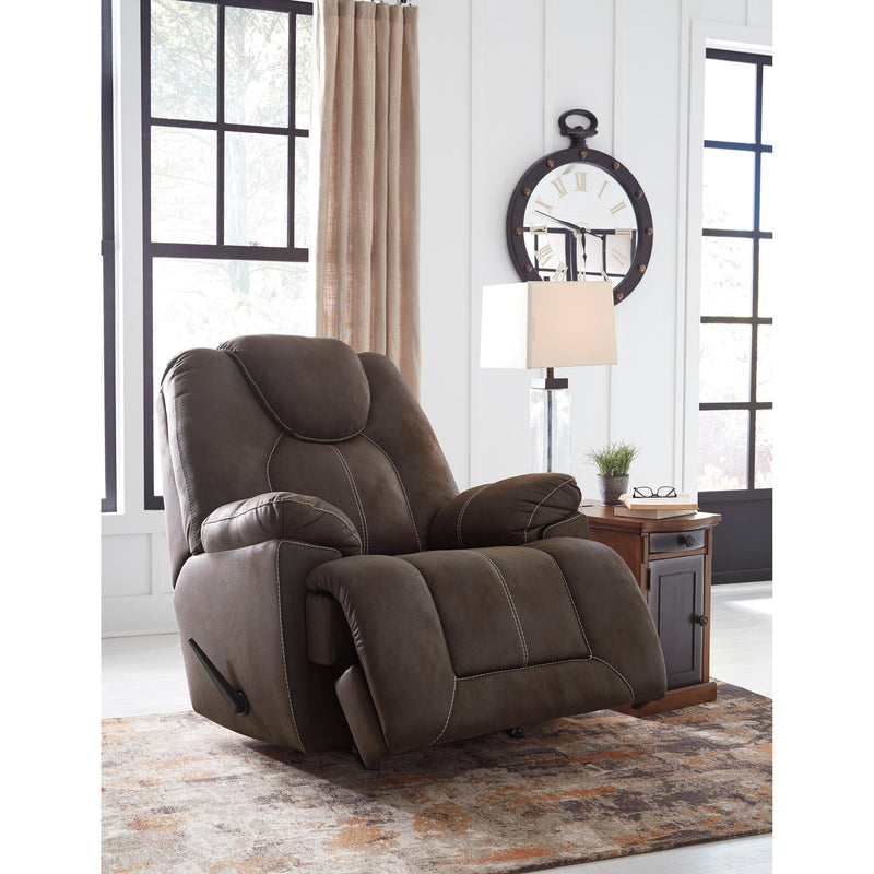 Signature Design by Ashley Warrior Fortress Rocker Leather Look Recliner 4670125 IMAGE 5