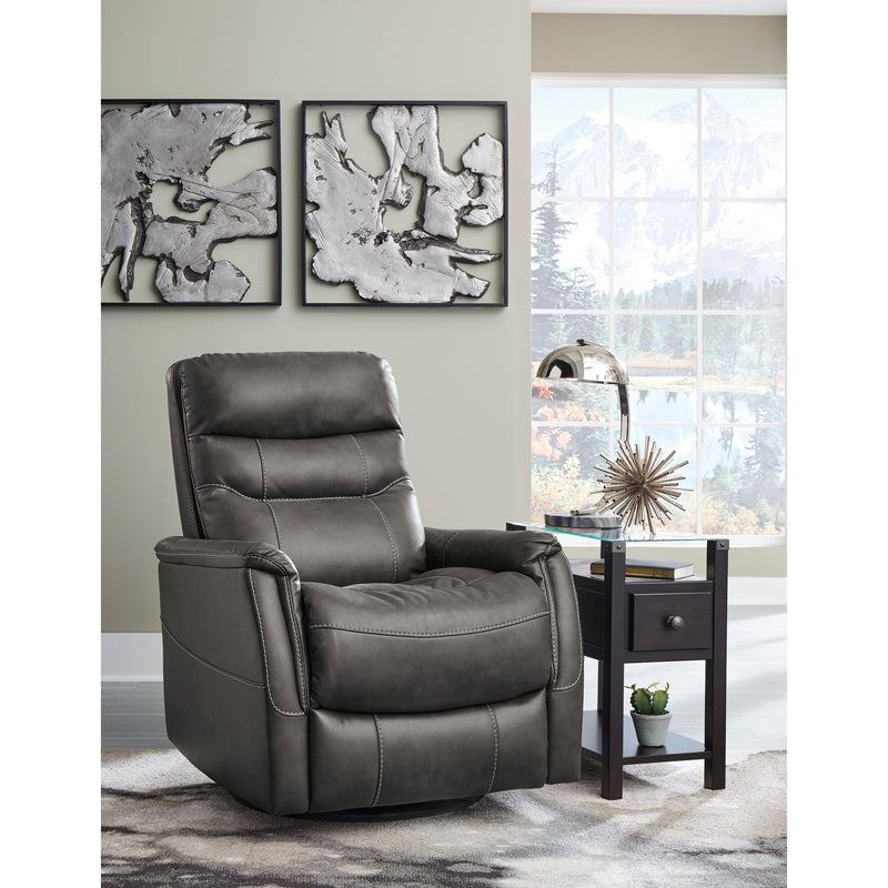 Signature Design by Ashley Riptyme Swivel Glider Leather Look Recliner 4640261 IMAGE 6