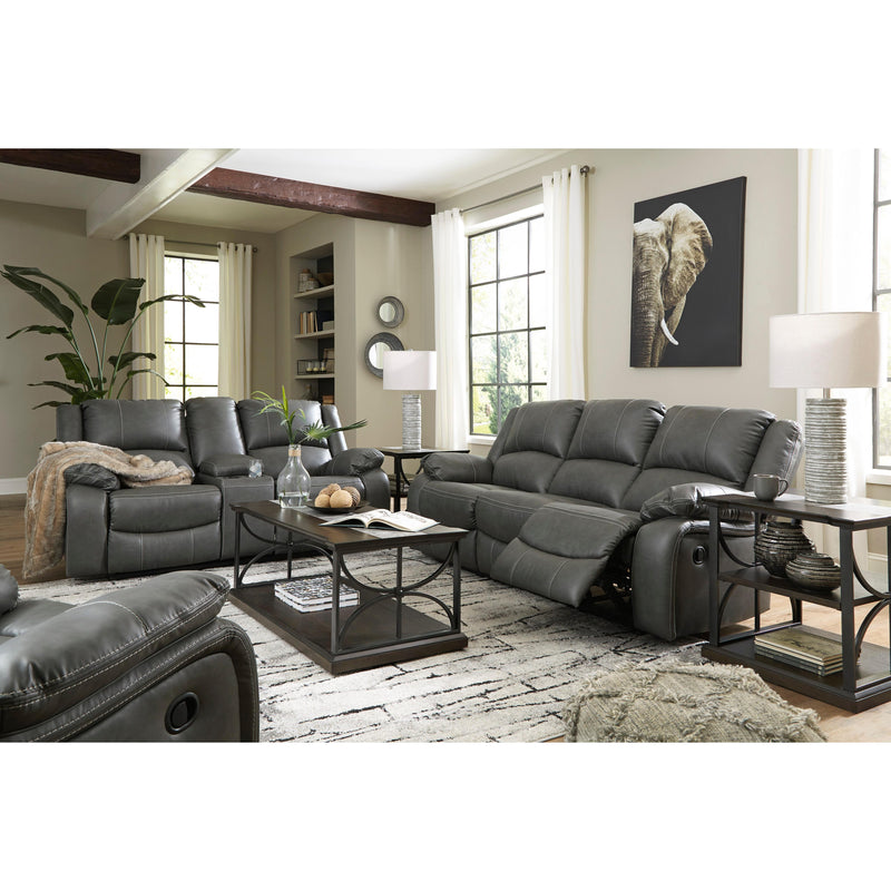 Signature Design by Ashley Calderwell Reclining Leather Look Sofa 7710388 IMAGE 11