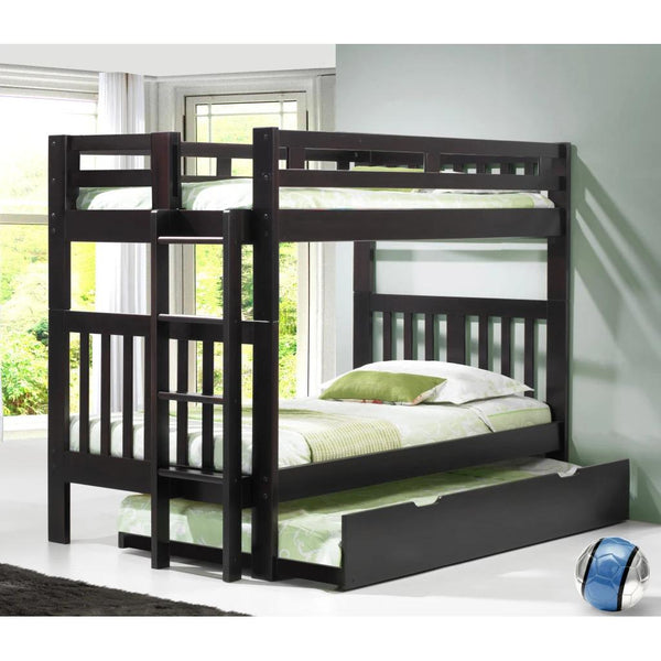Innovations Kids Beds Bunk Bed Naples Twin Over Twin Bunk With Ladder With Trundle IMAGE 1