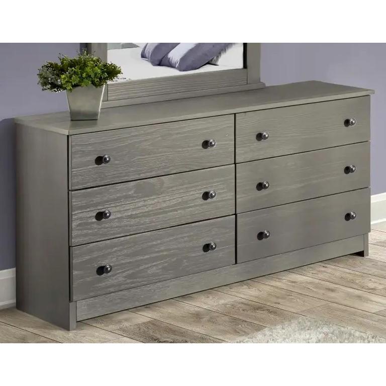 Innovations 6-Drawer Dresser Double Dresser - Grey IMAGE 1